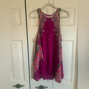 Free People Pink and Black Mini Dress